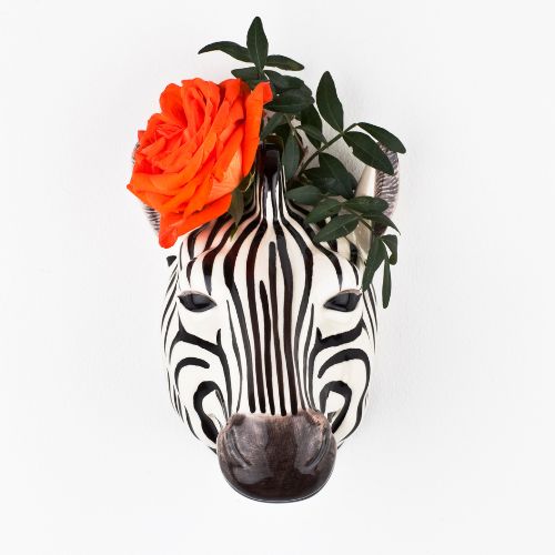Quail – Zebra Wall Vase