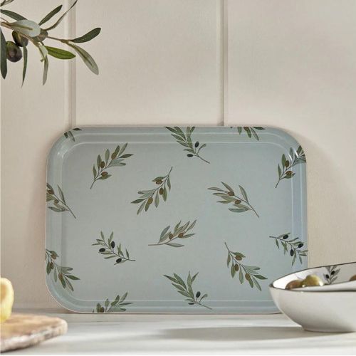 Olive Printed Tray – Small