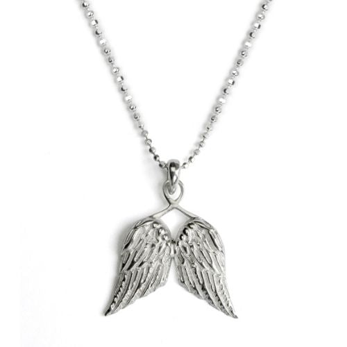 Tales From The Earth - Silver Guardian Angel Wings Necklace