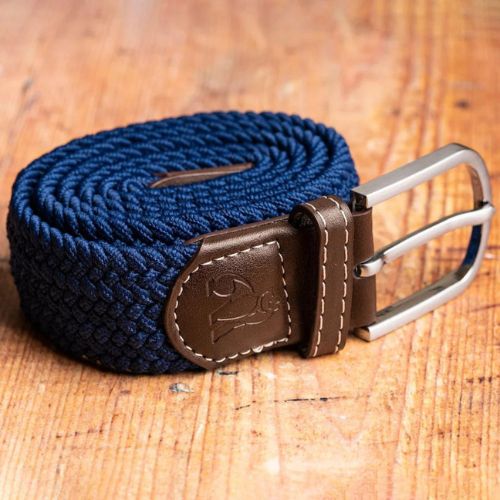Recycled Woven Belt - Navy