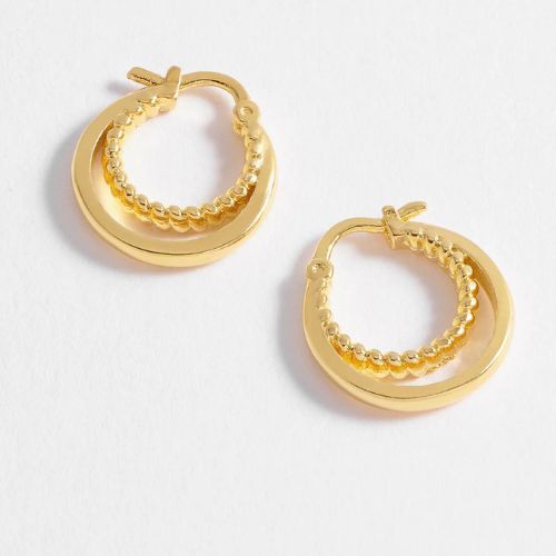 Estella Bartlett Double Twisted Hoop Earrings - Gold